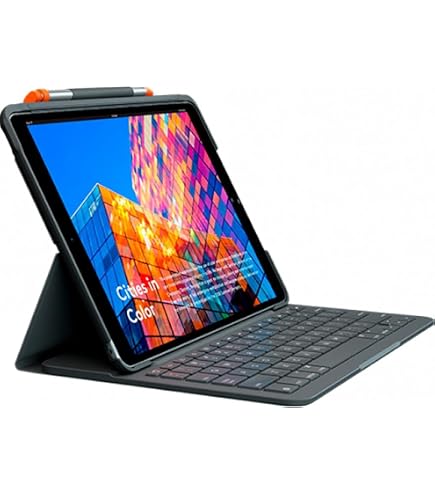 Amazon.com: Logitech iPad 7th 8th 9th Gen Keyboard Case Slim Folio